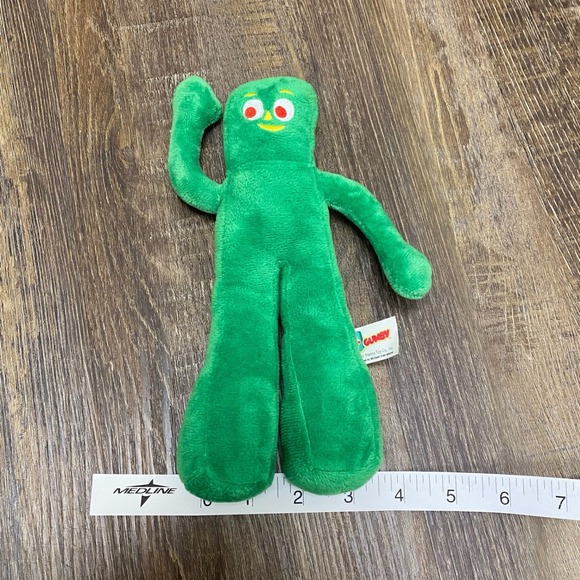 Gumby Green Plush 9" Prema Toy Stuffed Animal Bendable Character Figure Kid Gift - Picture 2 of 9